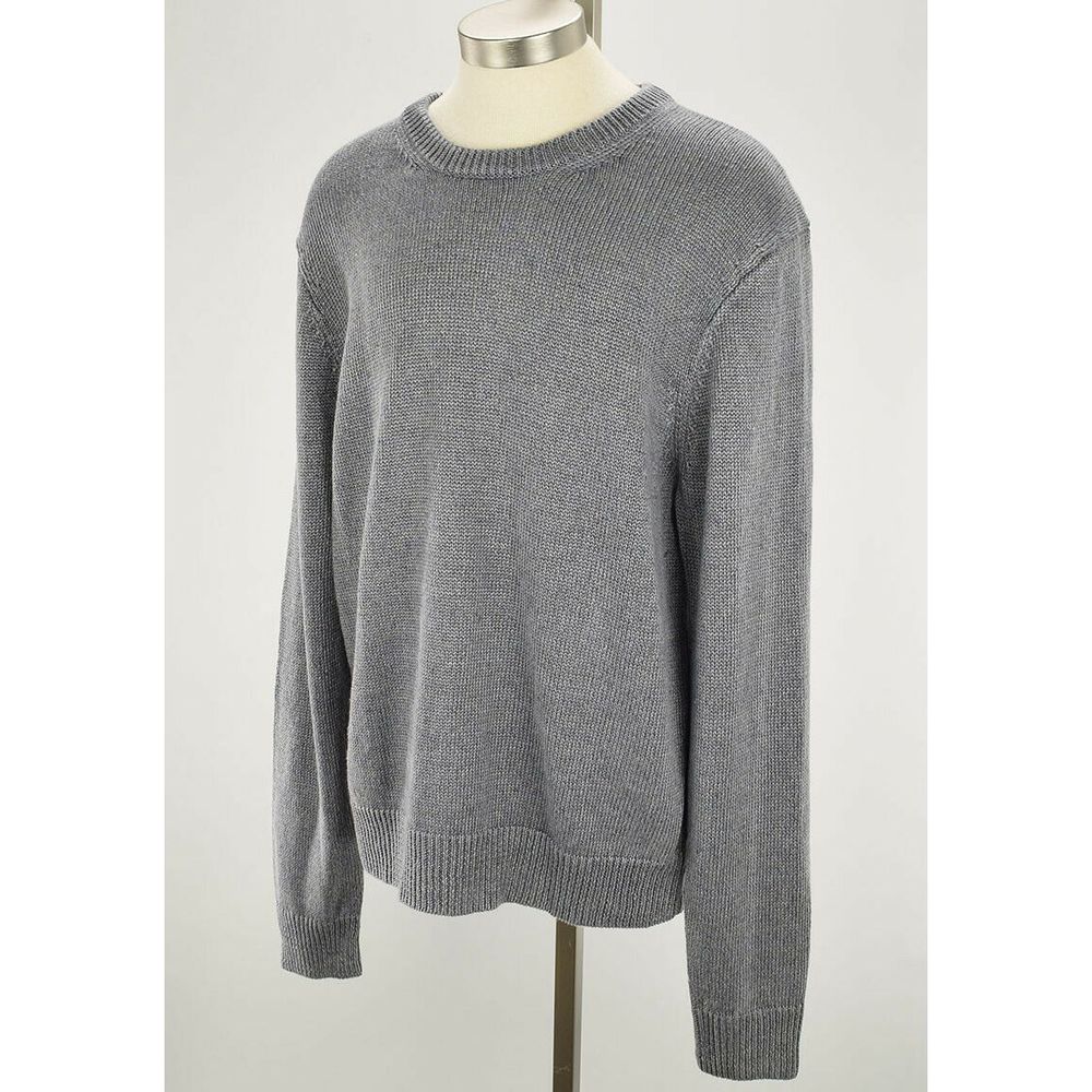 BLOOMINGDALES Gray Blue Heavy Linen Sweater XL